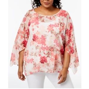 Calvin Klein Womens Plus Sz 0X Porcelain Rose